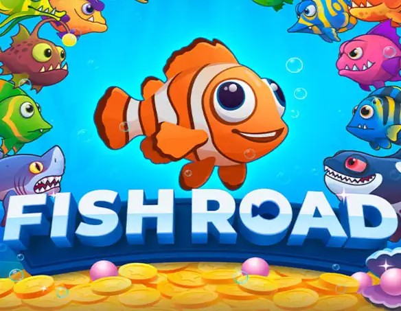 Fish Road casino game by InOut – featured logo at Corgibet Casino