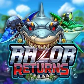 Razor Returns online game logo by Push Gaming on corgi-bets.it